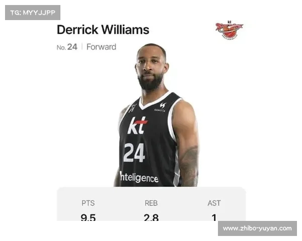 昔日NBA榜眼德里克威廉姆斯韩联赛低迷场均仅得9点5分令人唏嘘
